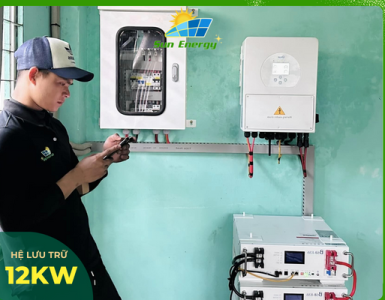 HỆ THỐNG HYBRID 10kW VỚI LƯU TRỮ 200AH TẠI GÒ VẤP